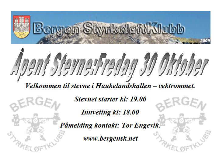 Stevne Bergen SK 30okt0902